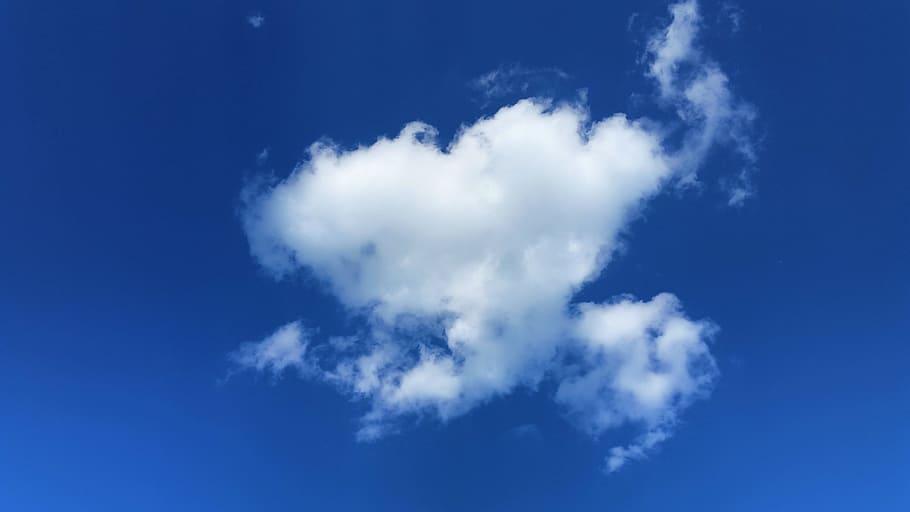 photography of white clouds in sky, Form, clouds form, blue HD wallpaper