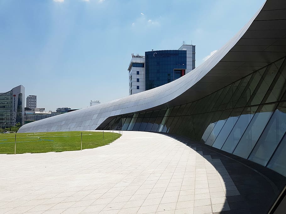dongdaemun design plaza, republic of korea, building, construction, HD wallpaper