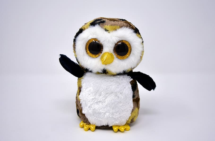 Owl Glitter Eyes Soft Toy Funny 