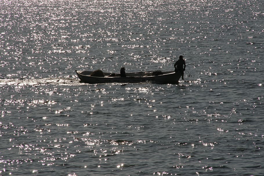 fisherman, boat, dam, water, nautical vessel, waterfront, sea HD wallpaper