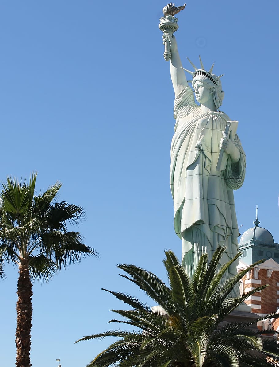 Statue, Liberty, Landmarks, Monument, dom, america, usa, new, HD wallpaper