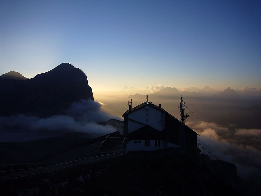 Dolomites, Panorama, Mountains, cloud - sky, sunset, outdoors HD wallpaper
