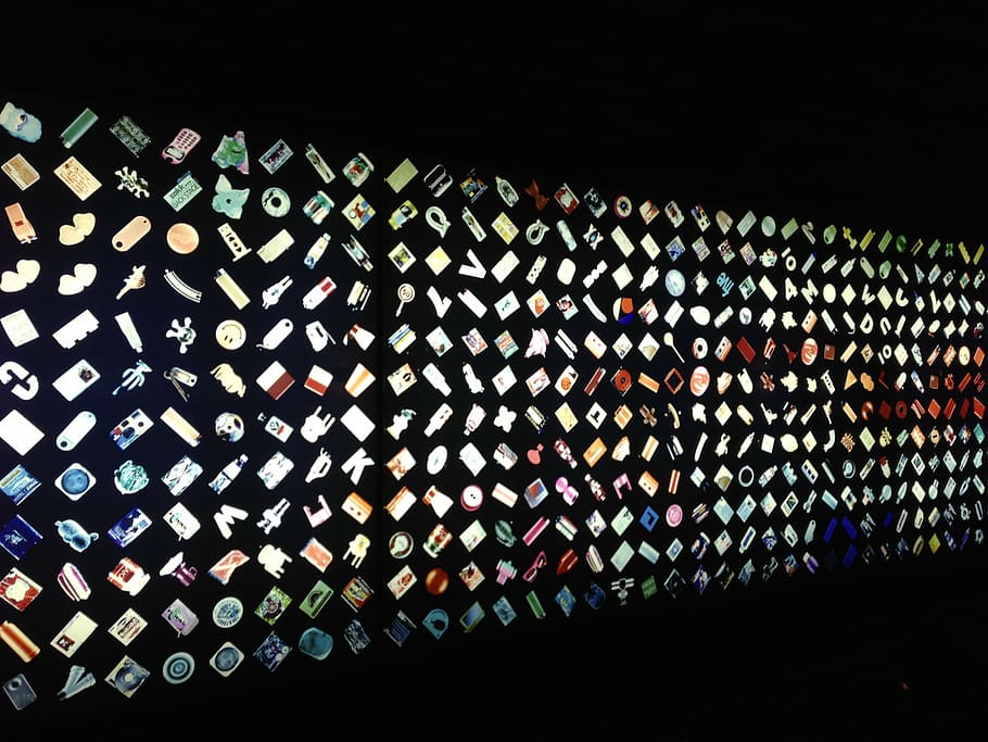 lights, wall, colorful, structure, pattern, repetition, creativity HD wallpaper