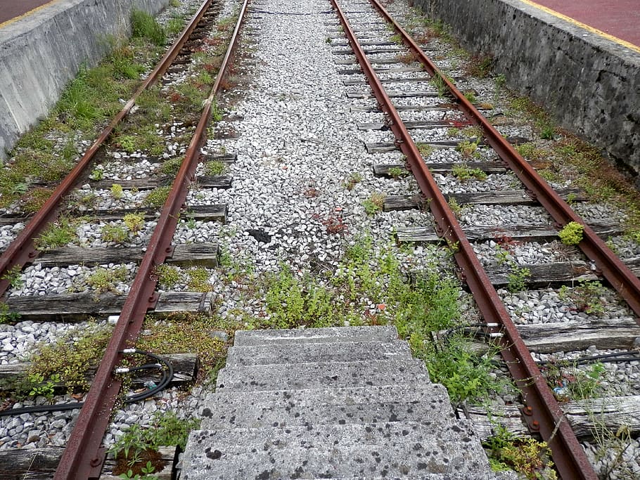 rails, train, abandonment, railroad Track, transportation, steel HD wallpaper