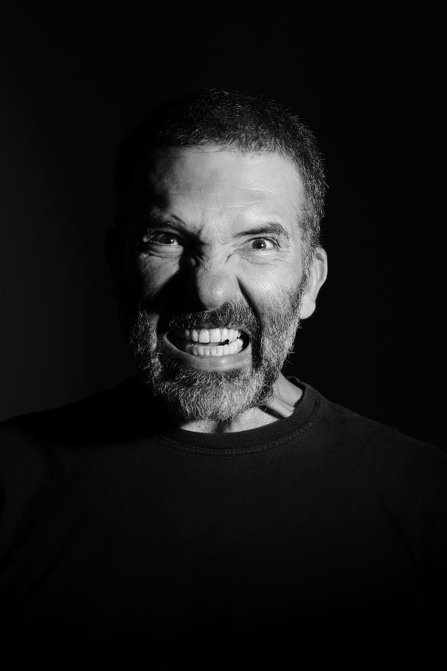 grayscale photography of man, Anger, Dance, Pb, Grimace, human body part HD wallpaper