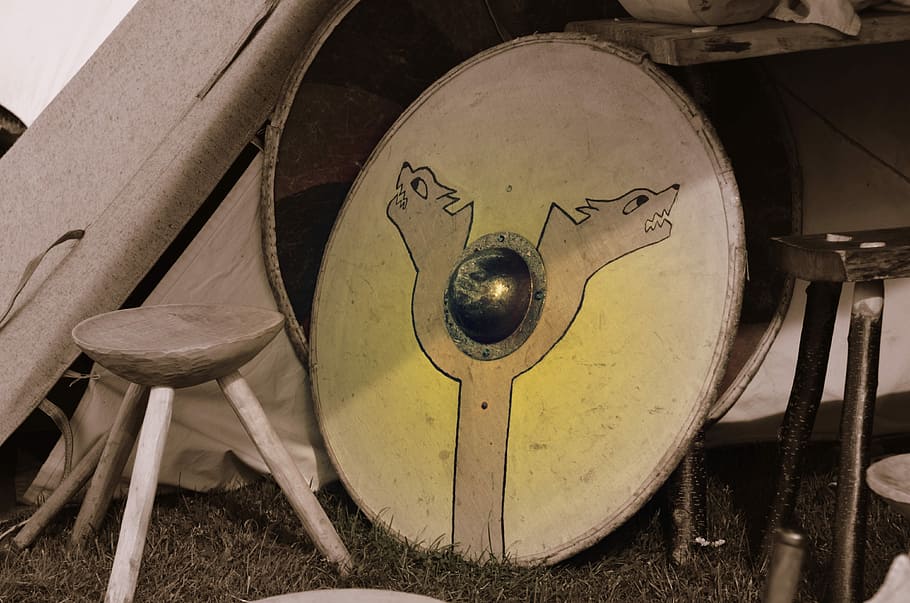 Viking, Middle Ages, Shield, Sword, fight, music, musical instrument HD wallpaper