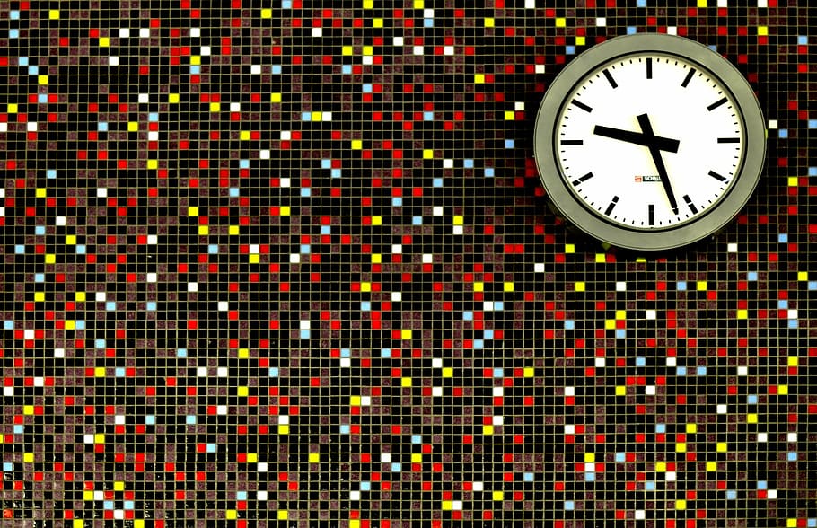 round white analog wall clock illustration, time, budapest HD wallpaper