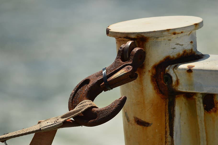 hook, rusty, ocean, abstract, metal, sea, boat, marine, ship HD wallpaper