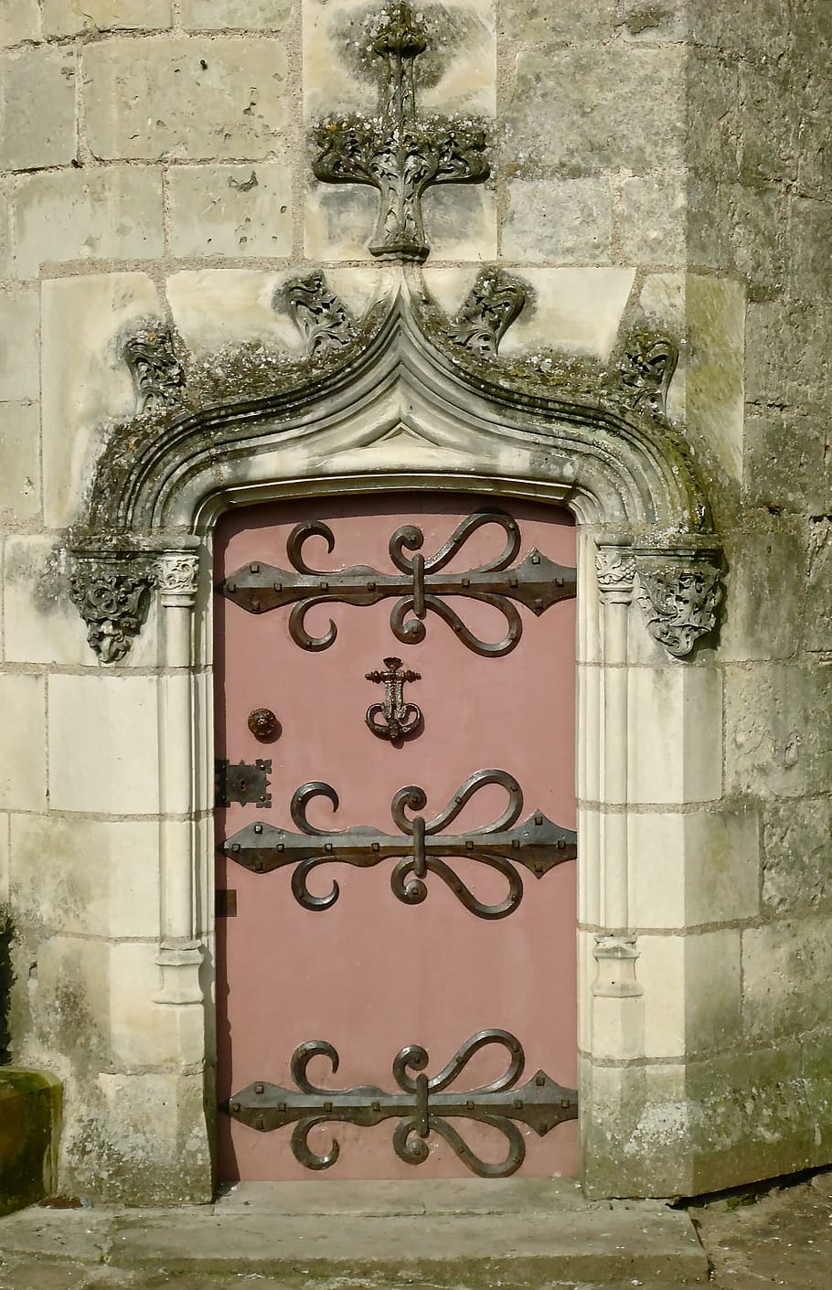 door, iron, castle, pierre, forged, france, former, architecture HD wallpaper