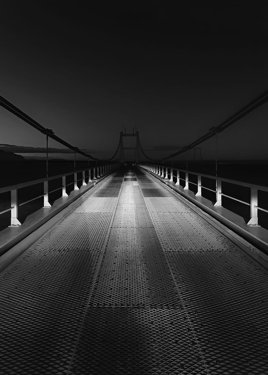 Iceland, Bridge, Architecture, Lights, reflections, silhouettes HD wallpaper