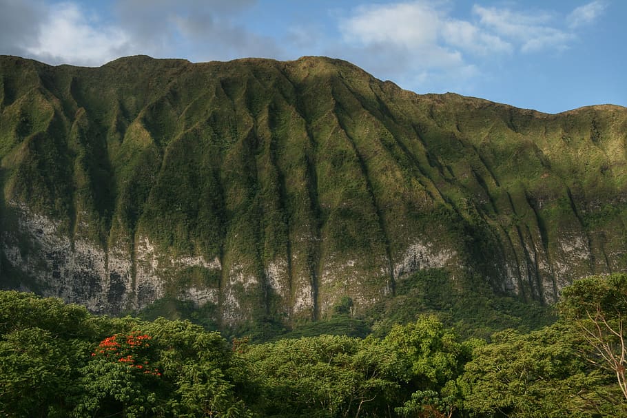 mountains, hawaii, nature, range, scenery, landscape, green HD wallpaper