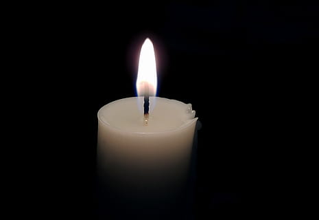 lighted white candle, fire, candlelight, flame, fire - Natural Phenomenon HD wallpaper