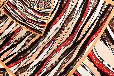 red, brown, and black abstract painting, fabric, texture, color HD wallpaper