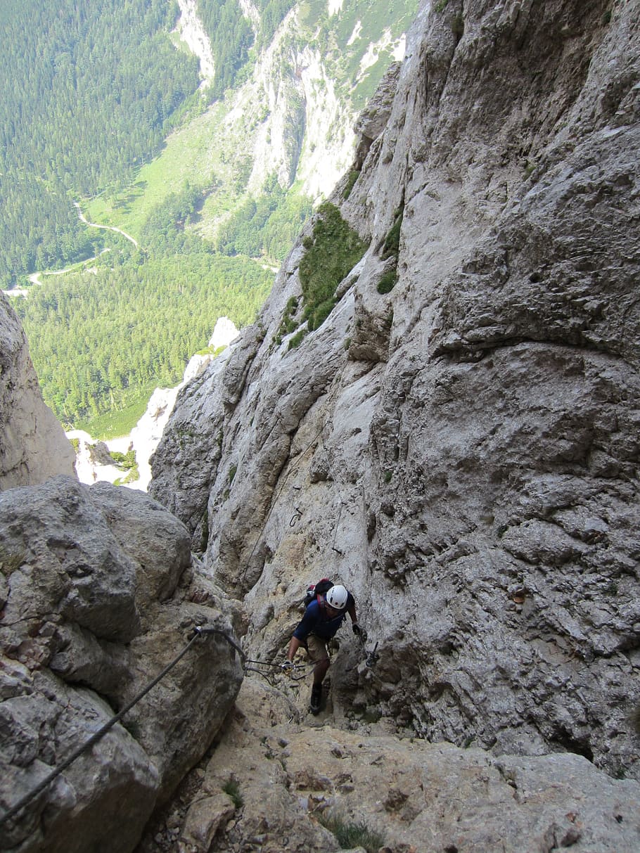 rock, steep, climbing, stone, wall, leisure activity, mountain HD wallpaper