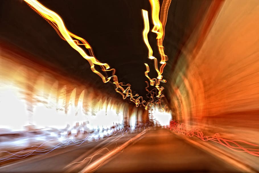 tunnel, tunnel vision, light, abstract tunnel, transportation, HD wallpaper