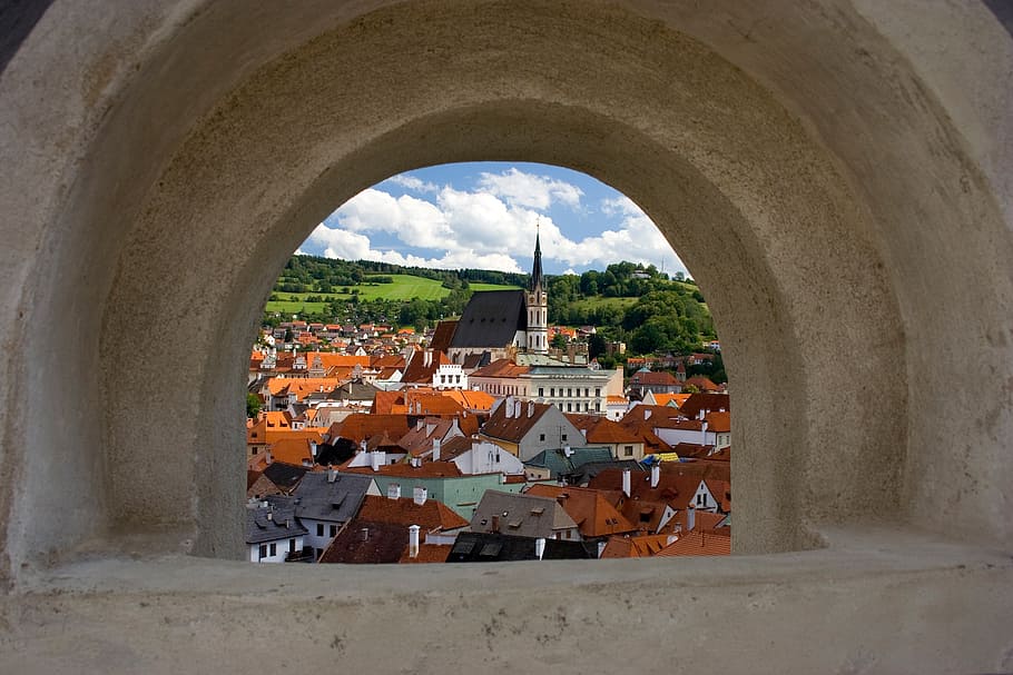 brown paint roof houses, unesco, ancient, architecture, baroque HD wallpaper