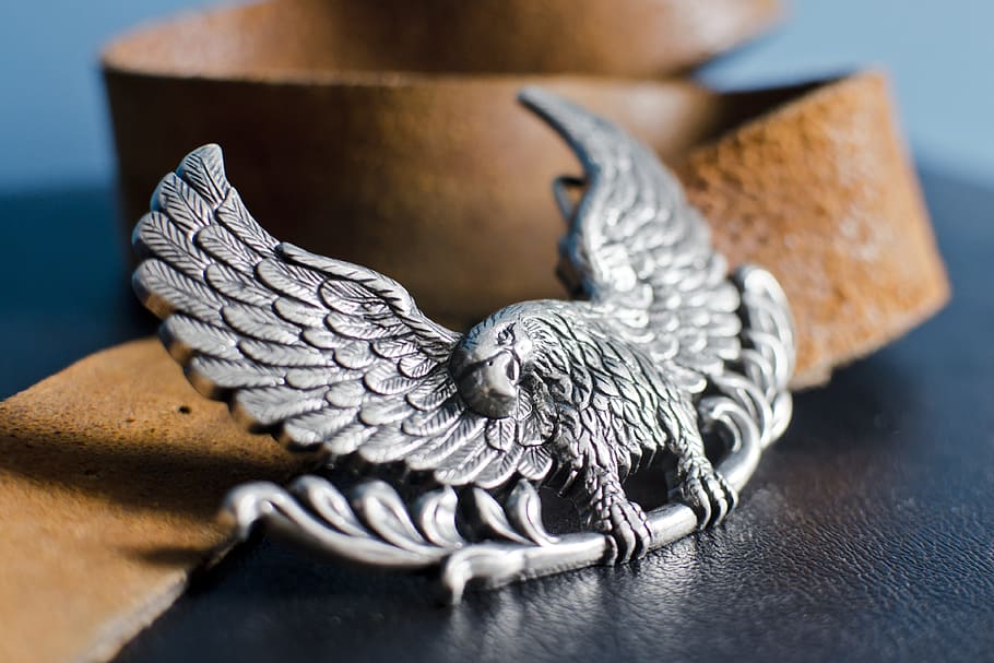 Belt, Buckle, Eagle, Metal, silver, fashion, leather, strap HD wallpaper