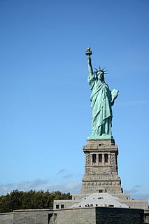 Statue of Liberty statue under blue sky, architecture, travel HD wallpaper