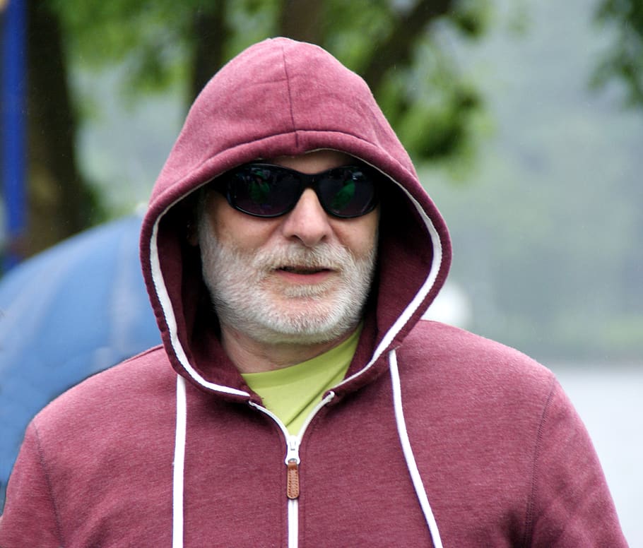 man, jacket, cap, cold, rain, glasses, walter, wanderer, autumn HD wallpaper