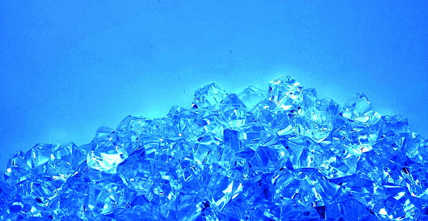 pile of clear crystals with blue background, diamonds, shiny HD wallpaper