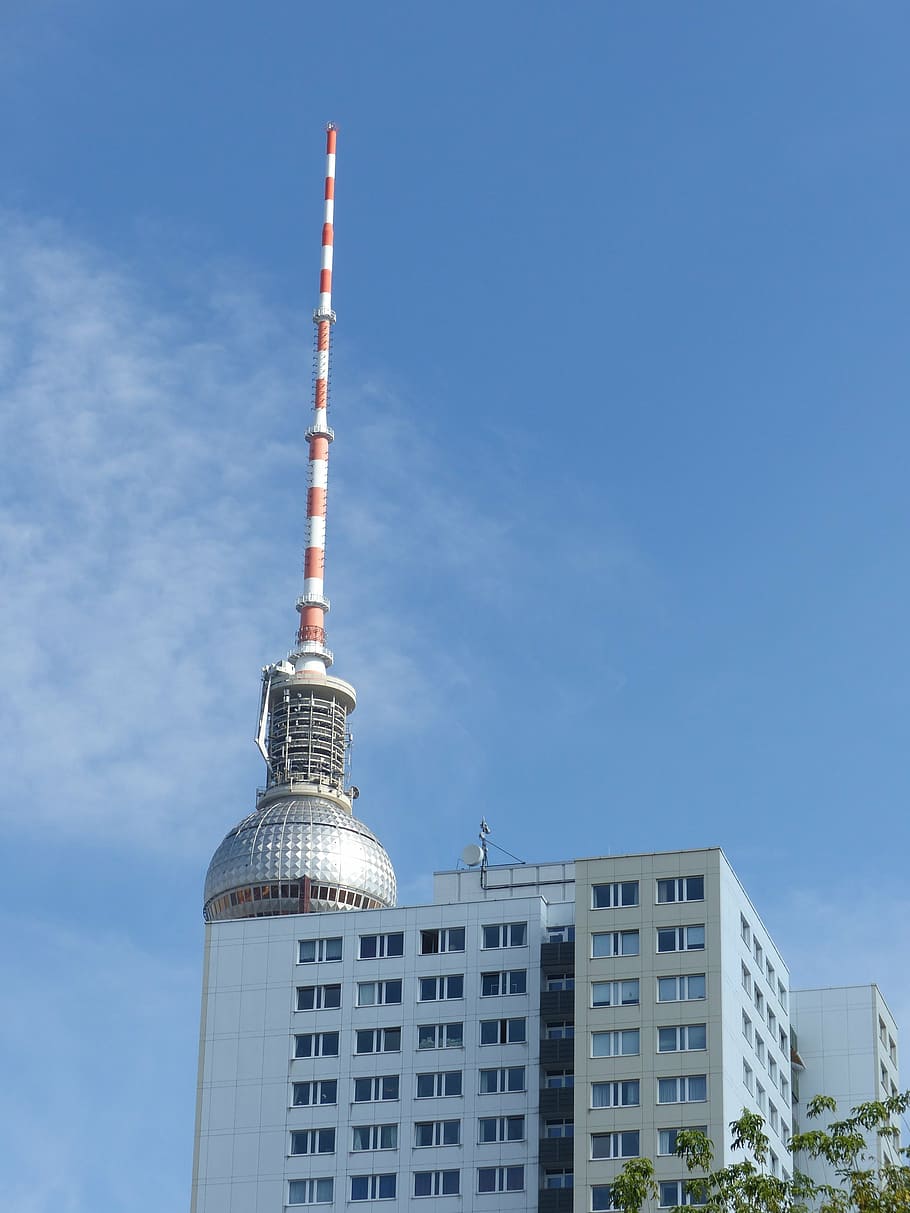 anschicht, tv tower, berlin, architecture, building exterior, HD wallpaper