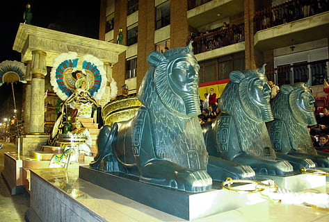 lorca, holy week, parade, egypt, sphinx, representation, art and craft HD wallpaper