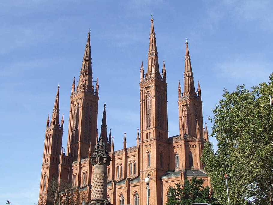Wiesbaden, Dom, Towers, architecture, history, travel destinations