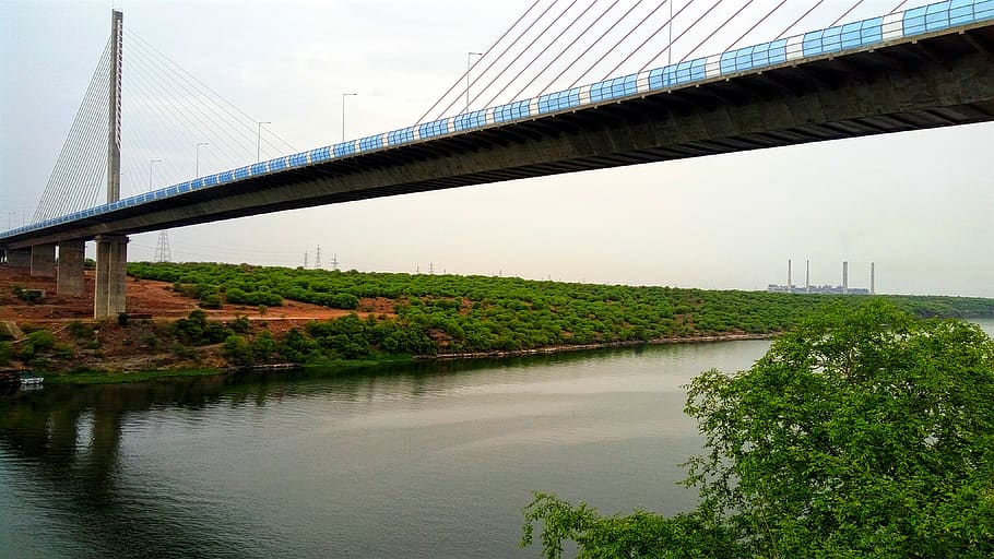 bridge, hanging bridge, iron bridge, kota, man-made, civil engineering, HD wallpaper
