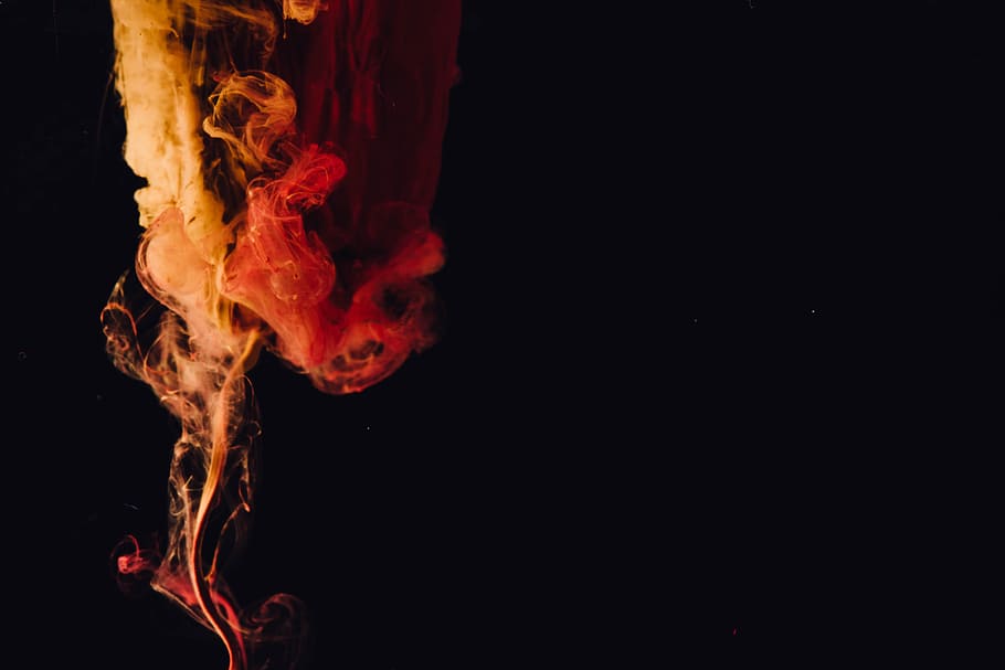 pink and red smoke digital wallpaper, orange and red smoke, abstract painting HD wallpaper