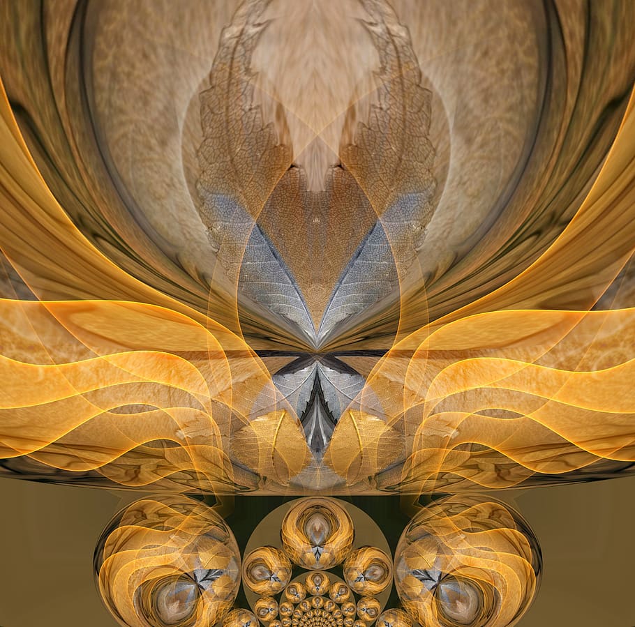 abstract, digital, gold, modern, futuristic, pattern, texture HD wallpaper