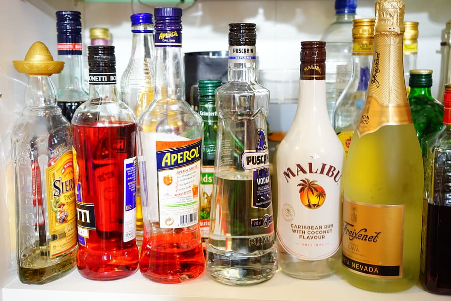assorted labeled whisky bottle lot, spirits, beverages, alcohol HD wallpaper