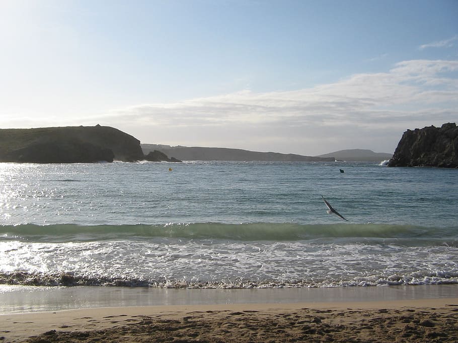 menorca, sea, holiday, water, beach, land, beauty in nature HD wallpaper
