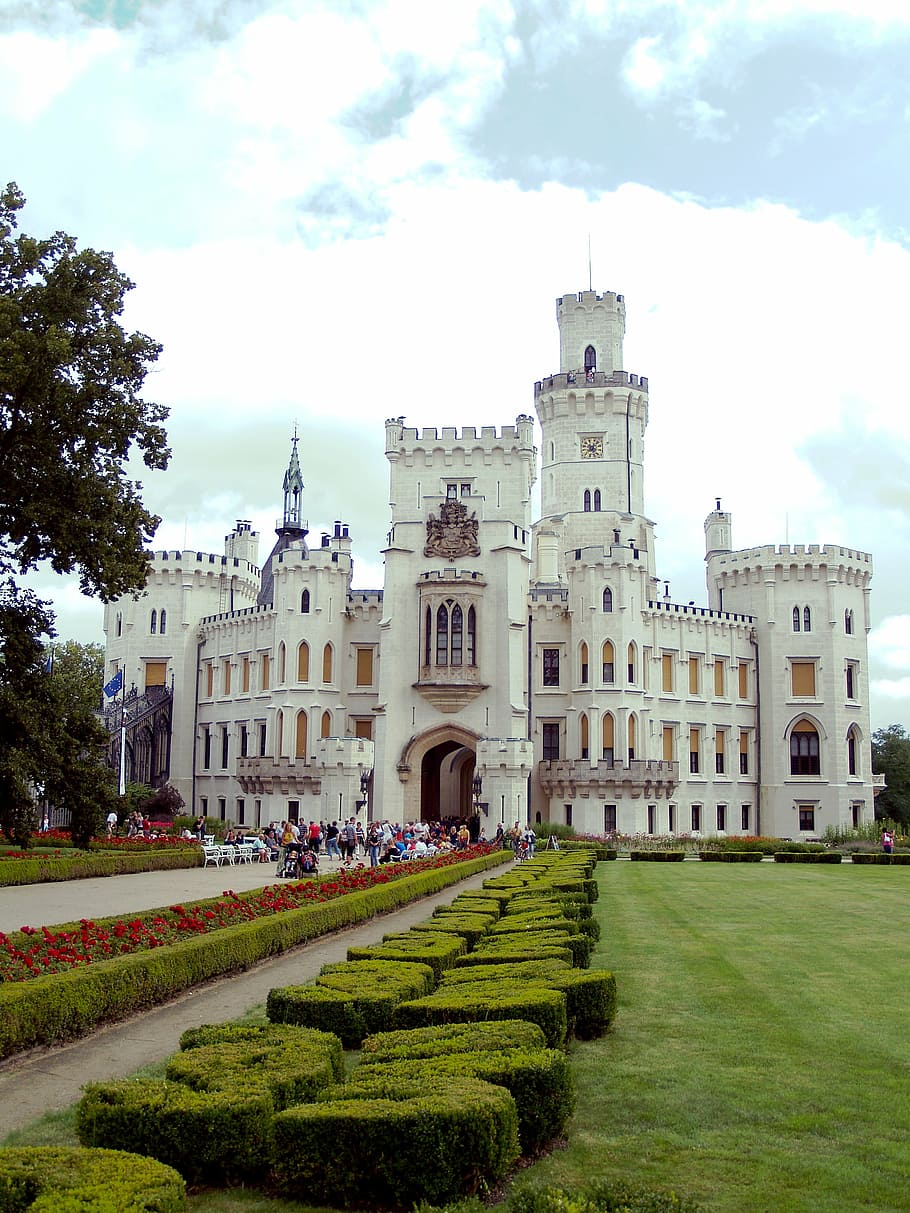 castle, hluboká, monument, south bohemia, czech republic, deep lock, HD wallpaper
