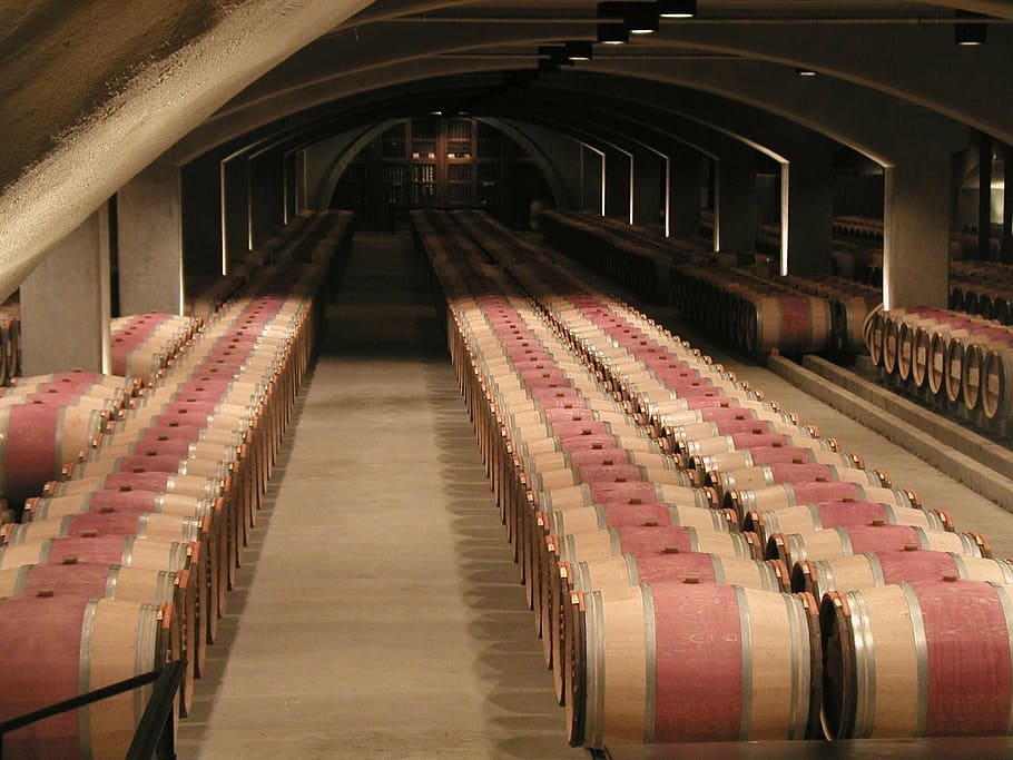 cellars, wine, drink, food, in a row, architecture, indoors HD wallpaper
