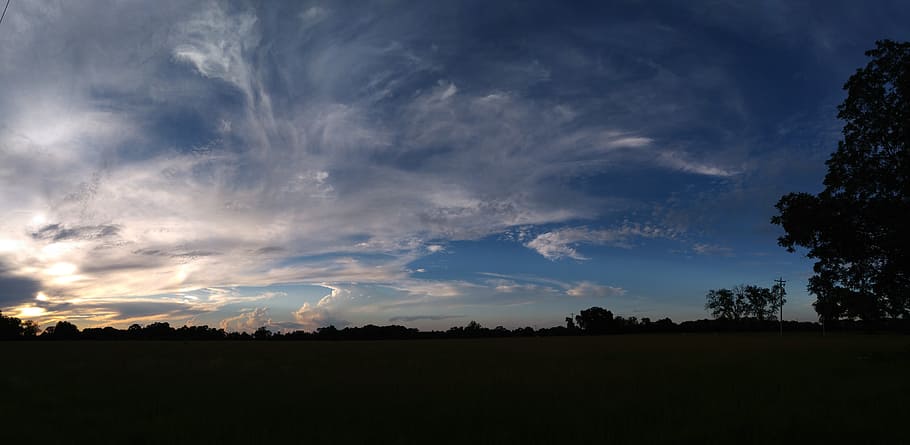 sky, afternoon, panoramic, cloudscape, outdoor, sunlight, nature HD wallpaper