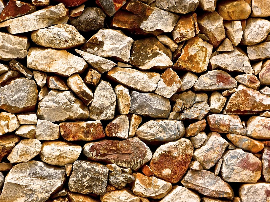 pile of rocks, stones, wall, pattern, build, construction, backgrounds HD wallpaper