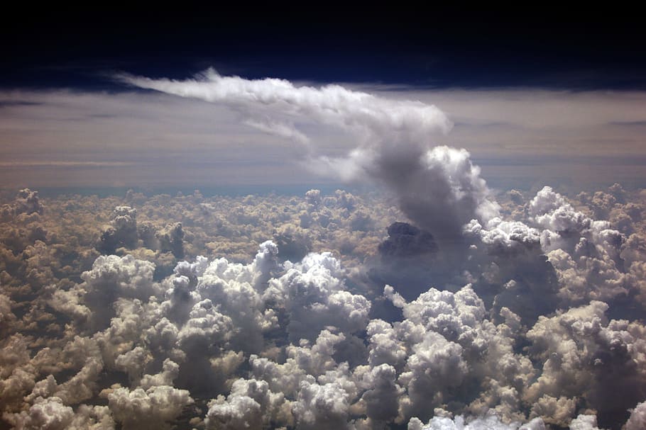sky, cloud, panoramic, cloudscape, storm, dramatic, sunlight HD wallpaper