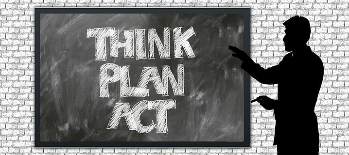 black board showing think palan act, Businessman, Thoughts HD wallpaper
