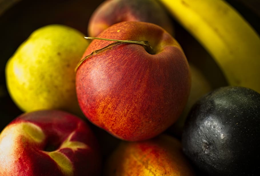 nectarine, fruit, fresh, ripe, healthy eating, food and drink HD wallpaper