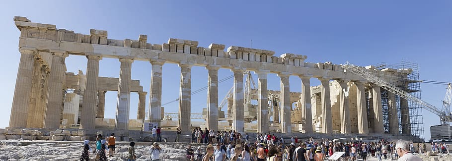 Acropilis of Athens, monuments, greece, sculpture, column, olympics, HD wallpaper