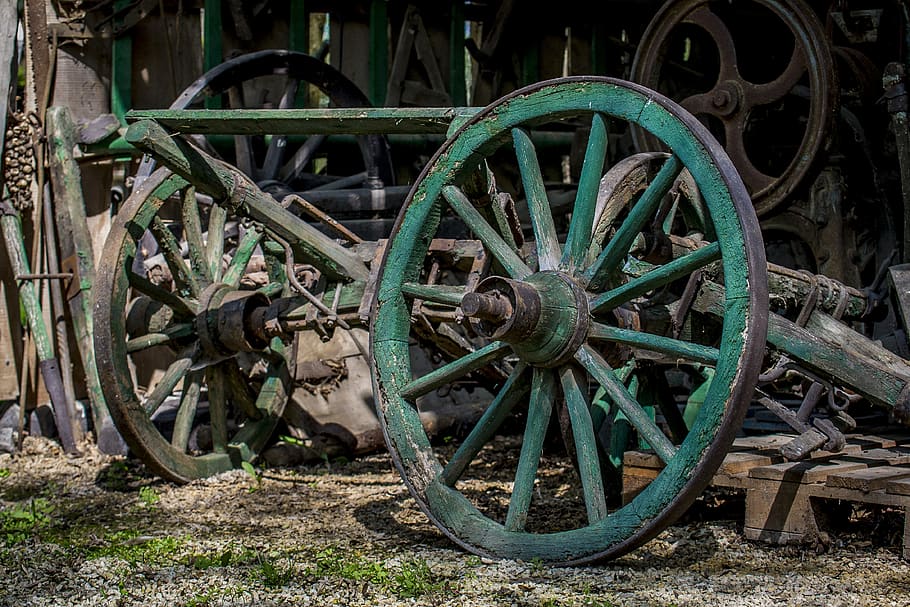 wheel, barn, rustic, transportation, mode of transportation HD wallpaper