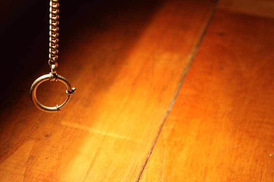 Clock, Chain, chain clock, string, wood - Material, no People HD wallpaper