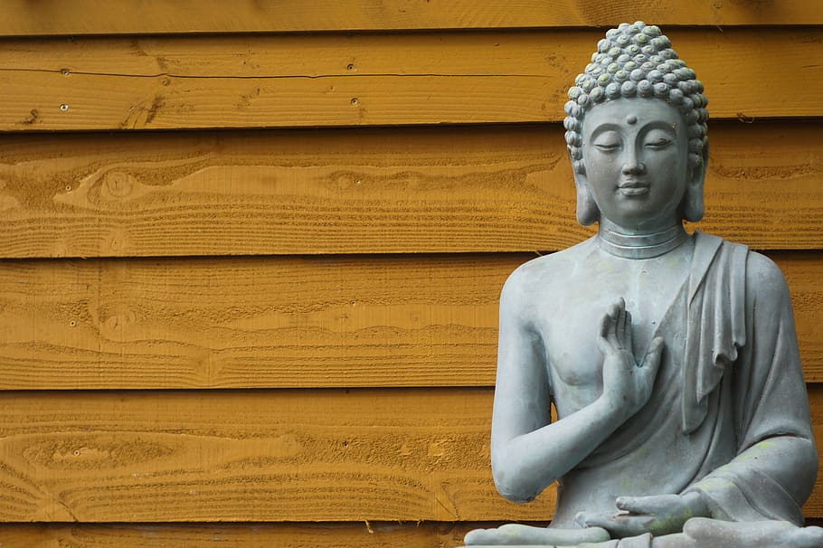 HD wallpaper: buddha, wood, statue, religion, peace, inspiration, art and  craft | Wallpaper Flare