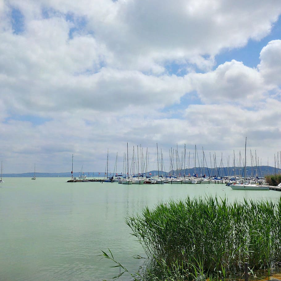 balaton, hungary, sun, nautical Vessel, harbor, sea, sailboat HD wallpaper
