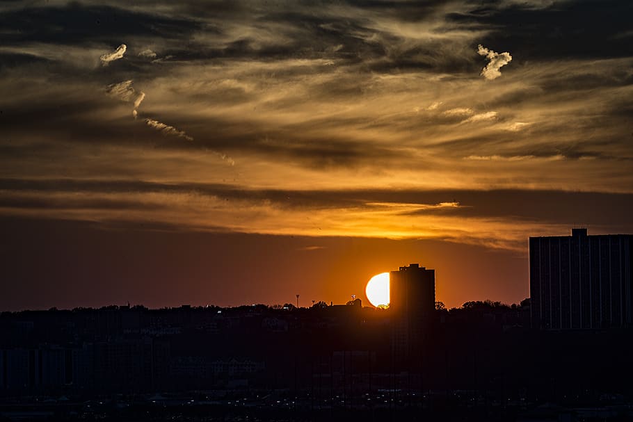 sunset, dawn, dusk, evening, sky, nature, outdoors, landscape HD wallpaper