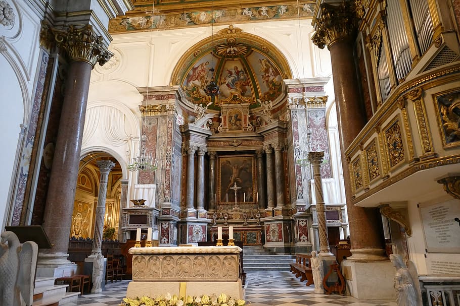 church, dom, cathedral, altar, baroque, catholic, christianity HD wallpaper