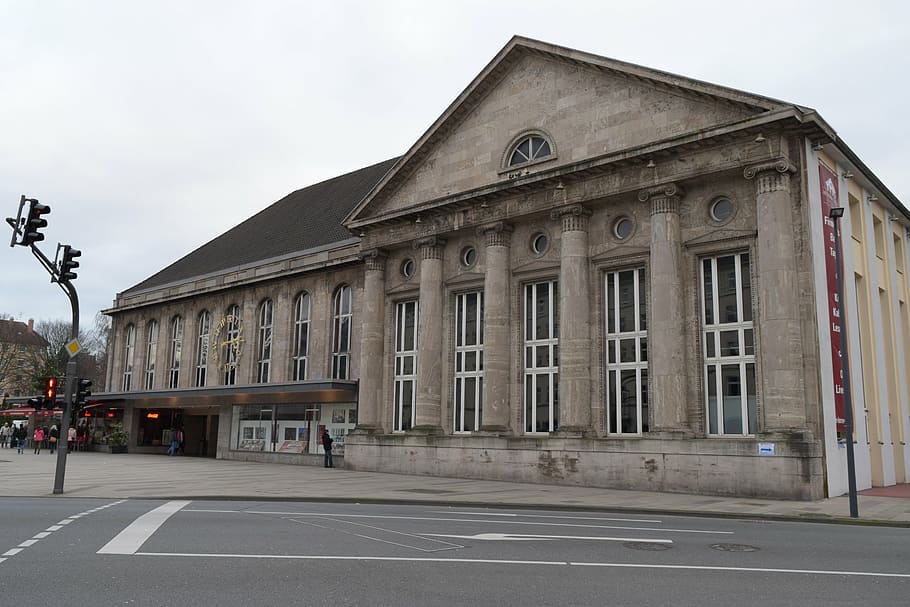 railway station, wuppertal, barmen, building, building exterior, HD wallpaper