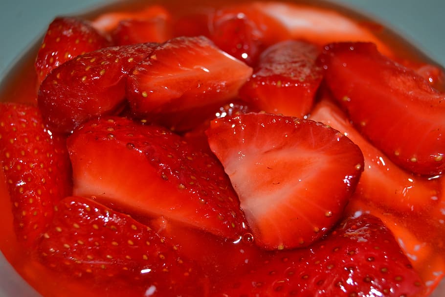 strawberries, red, fruit, sweet, orchard, food, strawberry HD wallpaper
