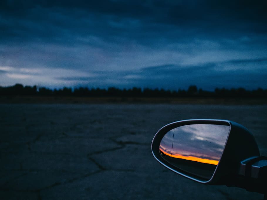 selective focus photography of vehicle wing mirror, depth, field HD wallpaper