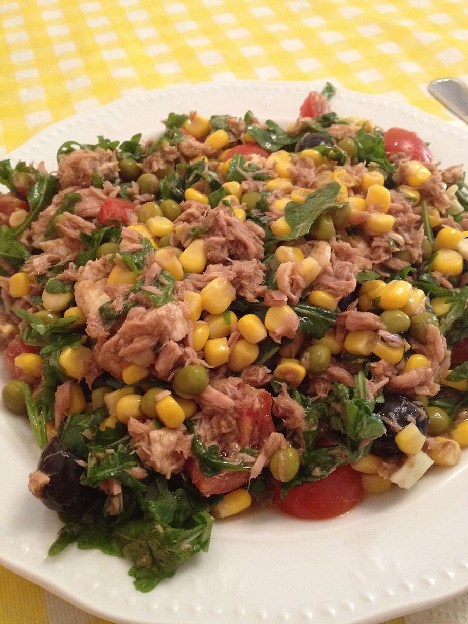 corn, salad, mixed, food, food and drink, ready-to-eat, vegetable HD wallpaper